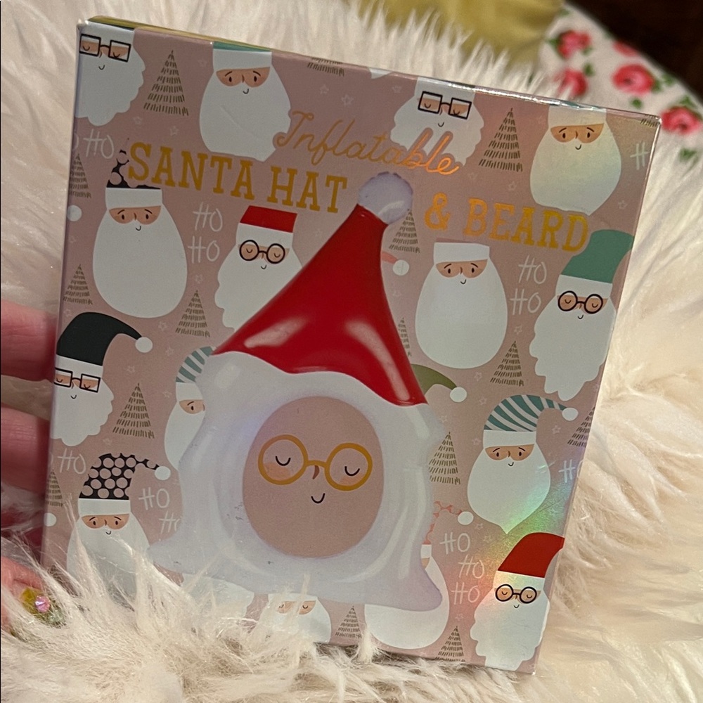 Paper Source Inflatable Santa Hat & Beard - Red and White - Picture 5 of 10